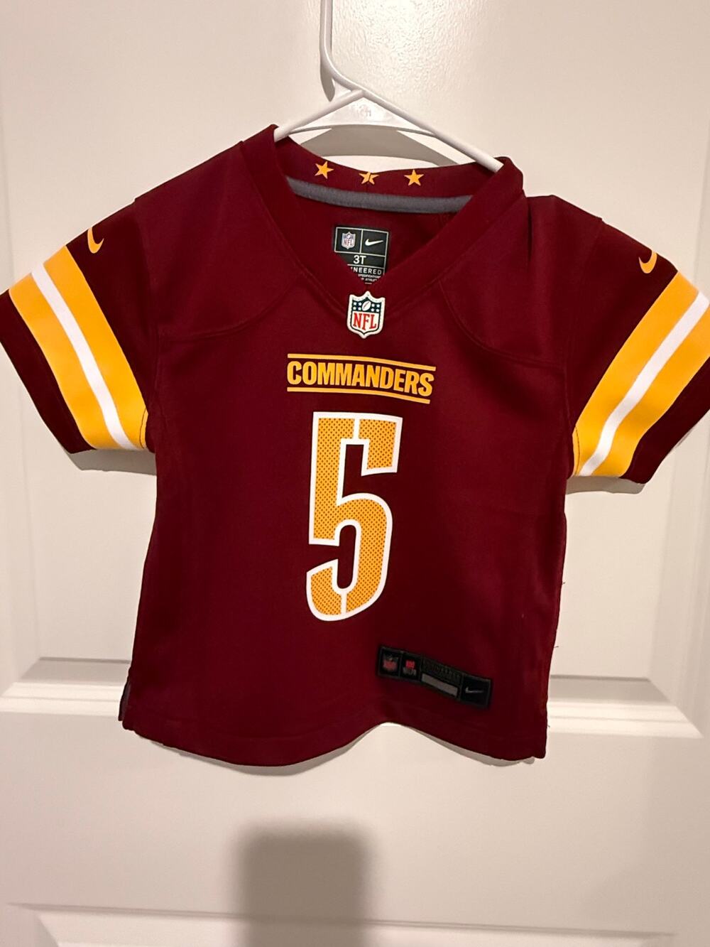 NWT Nike Jayden Daniels #5 Washington Commanders NFL Jersey Toddler 3T Burgundy